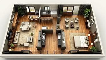 park hotel: 1 комната, С мебелью полностью — 1