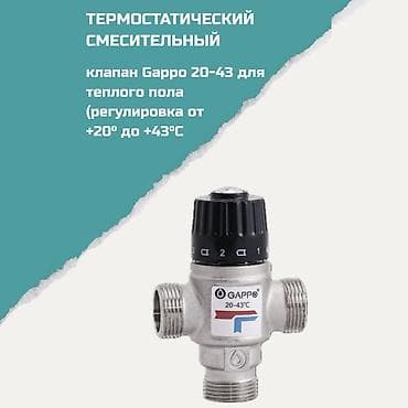 Термостатический смесительный клапан Gappo 20–43 для теплого пола -