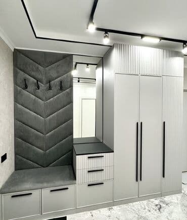 мебель в прихожую: Гарнитур для прихожей, Шкаф, цвет - Серый — 1