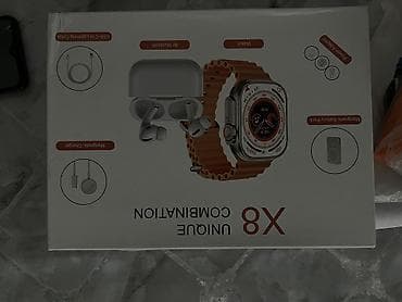 Набор X8 Unique Combination: умные часы + беспроводные наушники. Что at lalafo.kg Набор X8 Unique Combination: умные часы + беспроводные наушники. Что
