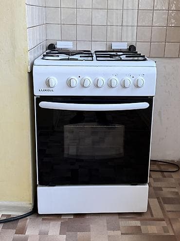 Жыгач иштетүү: Газовая плита Luxell - 4 конфорки: 3 газовые + 1 электрическая — 1