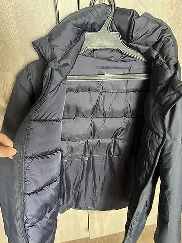 женская куртка деми: Утеплённая деми куртка Mango оригинал темно‑синего цвета для подростка — 1