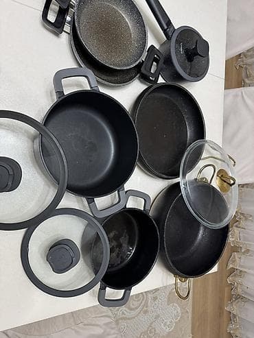 кухонные буфет бу: Кастрюли омс, berghoff, турецкие сковородки Набор кухонной посуды — 2