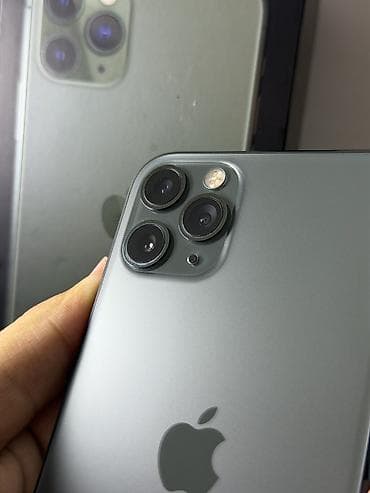 Техника жана электроника: IPhone 11 Pro, Колдонулган, 256 ГБ, Matte Midnight Green, Куту, 75 % — 2
