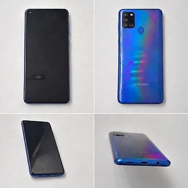 Samsung Galaxy A21S, Б/у, 32 ГБ, цвет - Синий, 2 SIM