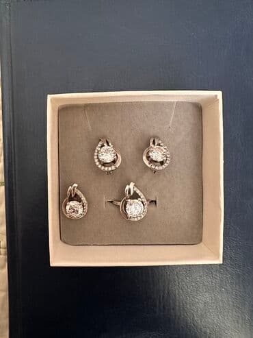 Набор украшений, Проба 925, Женские, Б/у