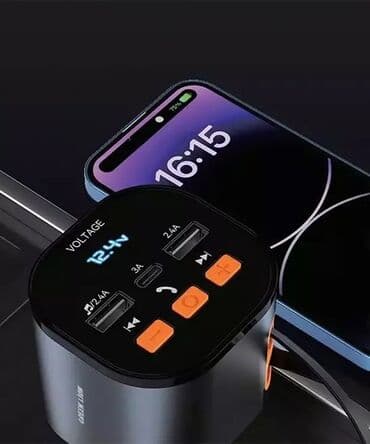 зарятка акумлятор: Описание Автомобильное зарядное устройство Green Lion FM Retractable — 3