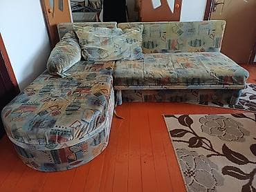 угловой диван с креслами: Угловой диван, C подушками — 2