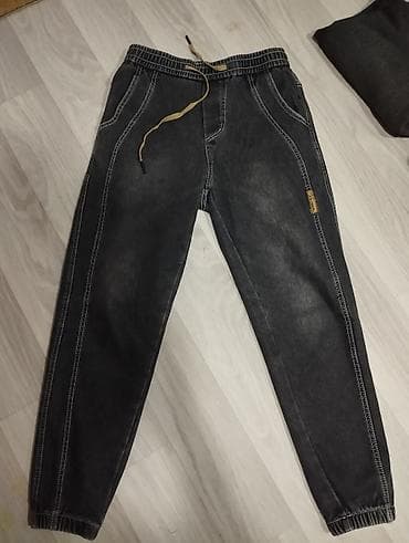 Футболки: Набор одежды 1) Джинсы Dime, темно‑серые - маленький карман с жёлтым — 7