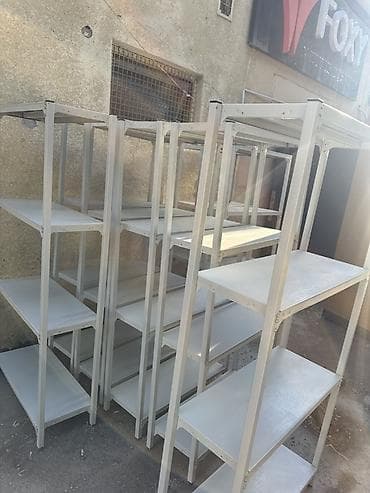 Металлические стеллажи с полками - Материал: стальной каркас, полки — 4