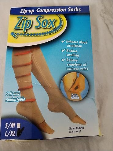 нужны вещи: Компрессионные гольфы Zip Sox с молнией (до колена, открытый носок) - — 1