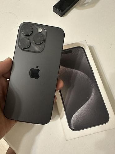 iphone tel: IPhone 15 Pro, Б/у, Black Titanium, Коробка, 87 % — 2