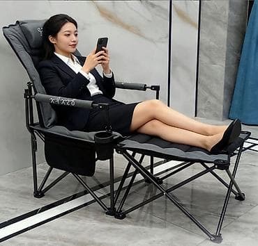 пуфик мешок купить: Походный складной стул, Новый, Другой материал, цвет - Серый — 1