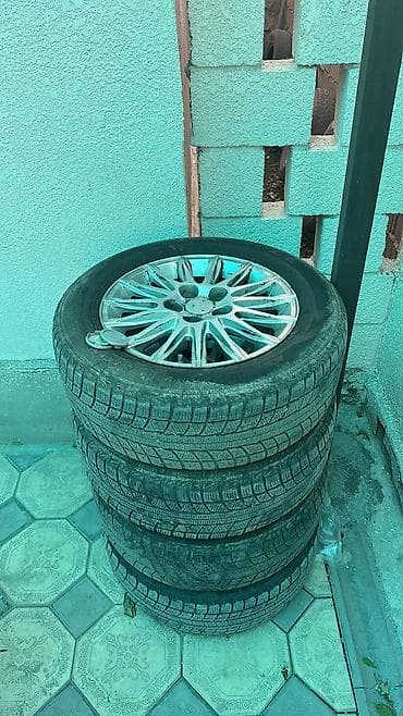 Дөңгөлөктөр монтажда 215 / 60 / R 16, Колдонулган, Комплект, Жеңил унаалар, Куйма, тешиктери - 5