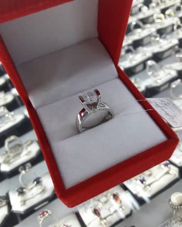 свадебные платья для покрытых: Кольцо СЕРЕБРО 925пробы покрыто драгоценным родием дизайн Италия — 2