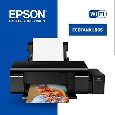 принтер 6030: Epson L805 6 цветов Wi-Fi печать с телефона Напечатано 11 000страниц — 1