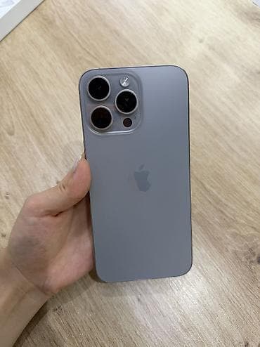 iphone 17 pro max бу: IPhone 15 Pro Max, Б/у, 256 ГБ, Natural Titanium, Кабель, Коробка, 84 % — 1