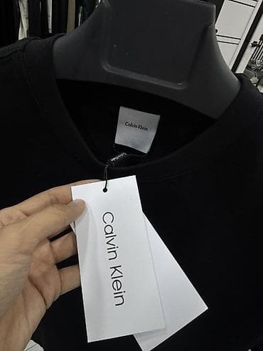 Футболки: Мужская футболка, XL, 2XL, S, Calvin Klein, Новый, цвет - Черный, Самовывоз — 3