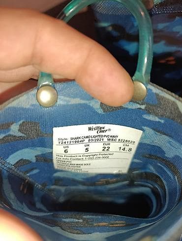 Балдардын кийим-кечелери жана бут кийимдери: Новые! Детские резиновые сапоги Western Chief, размер 6 (US toddler) — 5