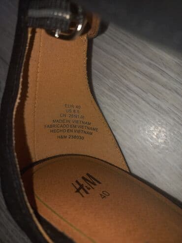 Босоножки, 39, H&M, Б/у, цвет - Черный, Самовывоз