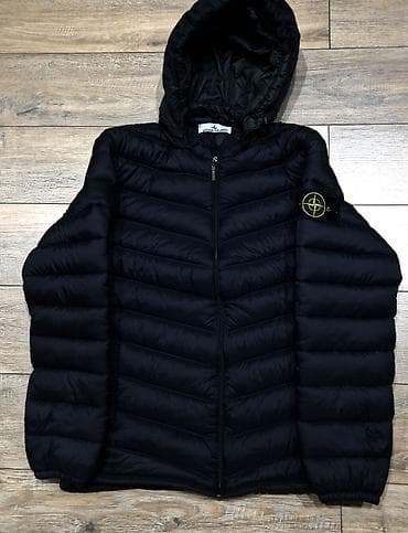 Мырзалардын бут кийими: Куртка Stone Island мужская, черная. Модель: легкая стеганая куртка с — 3