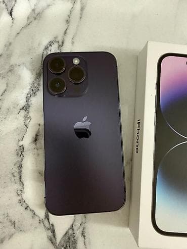 Продаю IPhone 14 Pro, цвет Deep Purple (фиолетовый), 256 ГБ, коробка — 1