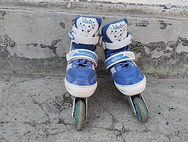 штаны s: Детские раздвижные роликовые коньки Power E-Mow (синие/белые) - Тип — 1