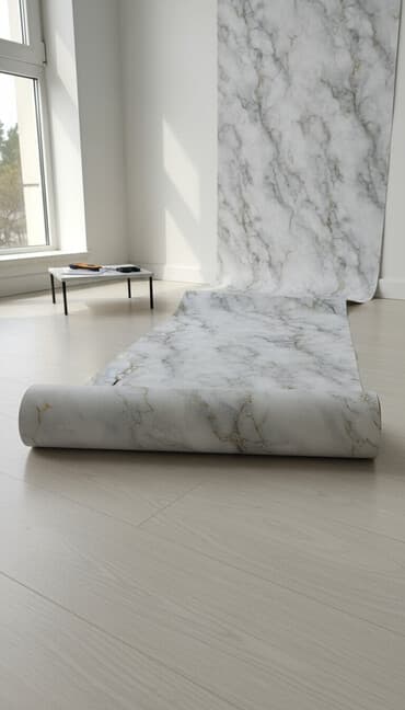 бумажные обои цена за рулон: Страна производства: Россия, Вид принта: Мрамор, Новые — 1