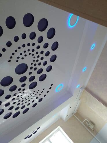 гарнитур для зала бу: Натяжной потолок+Нат потолок!любой сложности,120 — 14