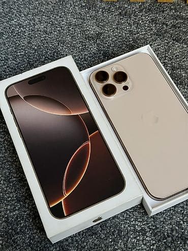 iphone 3: IPhone 16 Pro Max, Б/у, 256 ГБ, Desert Titanium, Защитное стекло, Кабель, Коробка, 95 % — 3