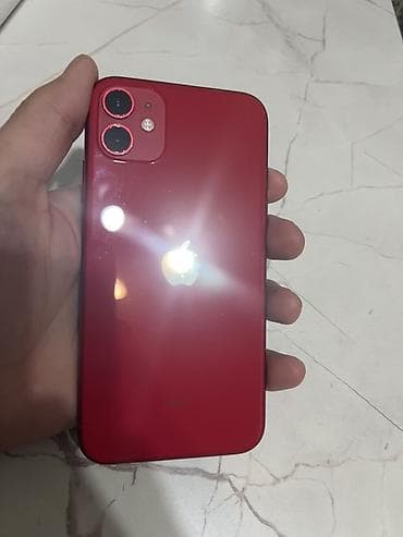 IPhone 11, Б/у, 128 ГБ, Красный, Чехол, 84 % — 1