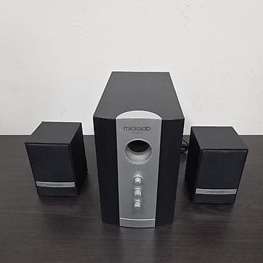 Техника и электроника: Колонки Microlab M-223 (2.1), 17вт, aux, рабочие 100%, на проверку 2 — 1