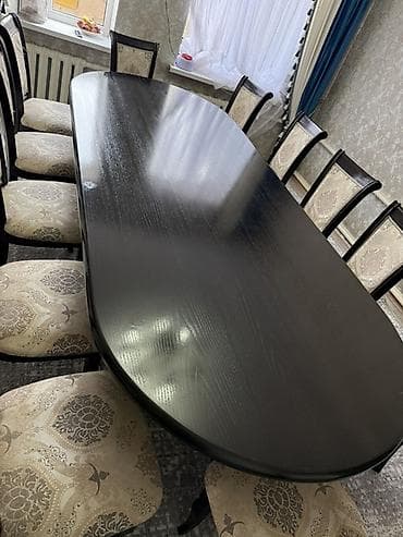 столы с стульями: Стол и стул для зала, Б/у, Самовывоз, цвет - Коричневый — 2