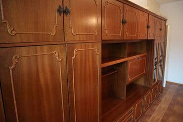 финская стенка: Гарнитур для зала, Б/у, Дерево, Самовывоз — 12