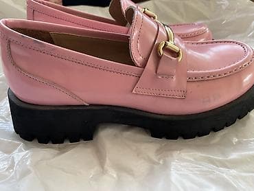 синие мокасины: Лоферы, 39, Новый, цвет - Розовый — 1