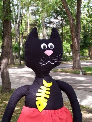 чебурашка из плюшевой пряжи: Кот хипстер (handmade) Игрушка ручной работы. Сшита в единственном — 2