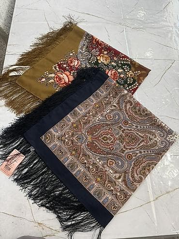 шарф осенний: Платки и шали с восточным/павлопосадским орнаментом - Формат — 5