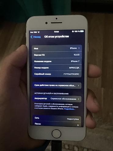 чехол для iphone 7: IPhone 7, Б/у, 128 ГБ, Серебристый, Чехол, 100 % — 1