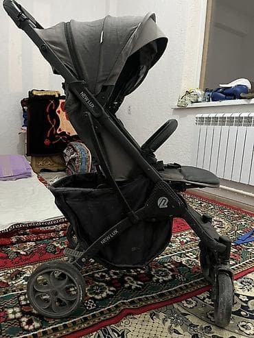 Коляски: Коляска, цвет - Черный, Б/у — 4