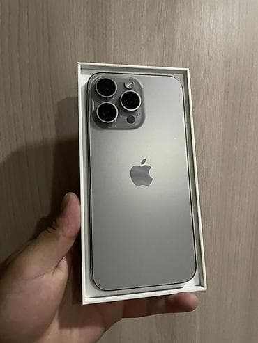 диспи: IPhone 15 Pro Max, 256 ГБ, Natural Titanium, Коробка, Чехол, 82 % — 1