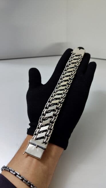 украшения изделия ручной работы: Серебряный браслет "Двойной Бисмарк" Вес 126 грамм — 3