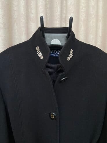 дордой женские куртки: Женское пальто, деми, кашемир, чёрное, пр-ва Италия, б/у, размер — 2