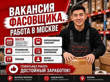 Вакансия фасовщика. Работа в Москве Открыт набор сотрудников на — 1