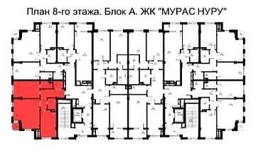 бульвар: 2 комнаты, 82 м², Орто-Сай с. Элитка, 12 этаж, ПСО (под самоотделку) — 2
