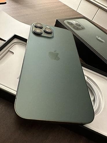 IPhone 13 Pro Max, Б/у, 256 ГБ, Alpine Green, Кабель, 84 %