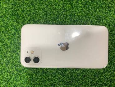 IPhone 12, Б/у, 128 ГБ, Белый, Чехол, 77 %