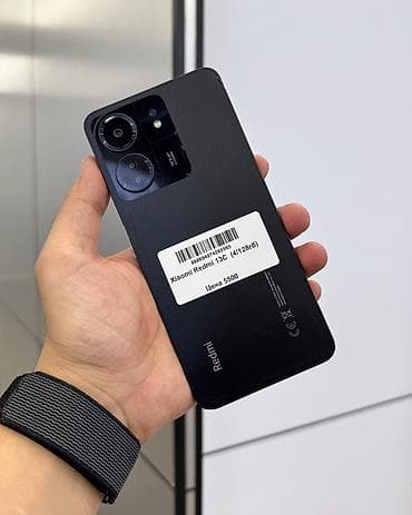 Redmi, Redmi 13C, Б/у, 128 ГБ, цвет - Черный, В рассрочку, 2 SIM