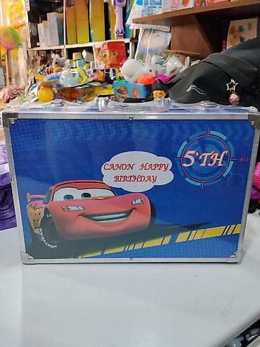 Детский набор в чемоданчике с тематикой «Cars» (Молния МакКуин). -