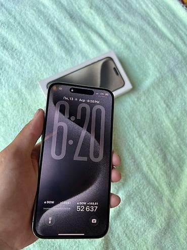 poko m5: IPhone 15 Pro Max, Б/у, 256 ГБ, Space Gray, Коробка, 87 % — 2