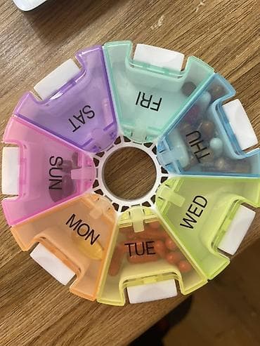 базарить: Круглый органайзер для таблеток - Компактный дисковый формат с — 2